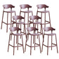 Scandinavian Plastic Barstool Low Back Counter Stool Footrest Furniture Coffee 8 Piece Set Bar Stool(30"H) Clearhalo 'Bar Furniture' 'Bar Stools' 'bar_stools' 'furn' 'furn_bar_stools' 'Furniture' 'Kitchen & Dining Furniture' 6022573