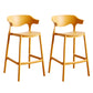 Scandinavian Plastic Barstool Low Back Counter Stool Footrest Furniture Ginger 2 Piece Set Counter Stool(26"H) Clearhalo 'Bar Furniture' 'Bar Stools' 'bar_stools' 'furn' 'furn_bar_stools' 'Furniture' 'Kitchen & Dining Furniture' 6022575