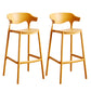 Scandinavian Plastic Barstool Low Back Counter Stool Footrest Furniture Ginger 2 Piece Set Bar Stool(30"H) Clearhalo 'Bar Furniture' 'Bar Stools' 'bar_stools' 'furn' 'furn_bar_stools' 'Furniture' 'Kitchen & Dining Furniture' 6022580