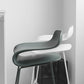 Tabouret de bar en plastique contemporain tabouret de dos bas avec base en métal pour le salon
