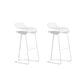 Tabouret de bar en plastique contemporain tabouret de dos bas avec base en métal pour le salon