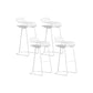 Tabouret de bar en plastique contemporain tabouret de dos bas avec base en métal pour le salon