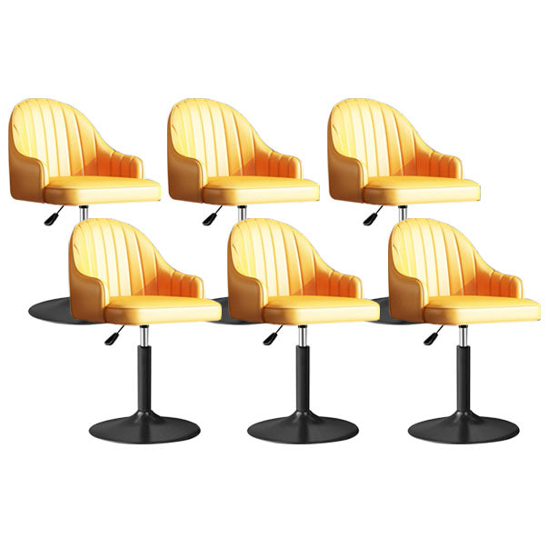 スカンジナビアのメタルバースツールローバックフェイクレザークッションスツールとフットレスト