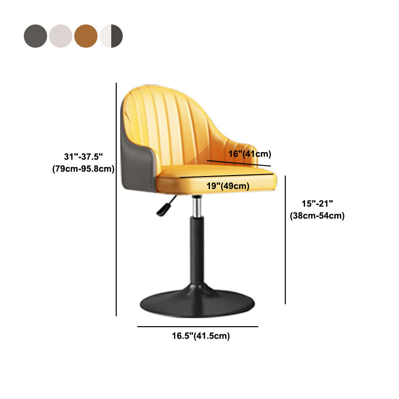 スカンジナビアのメタルバースツールローバックフェイクレザークッションスツールとフットレスト