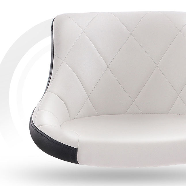 Sgabello da cuscino in pelle bassa in metallo in metallo scandinavo con base di ferro per bar