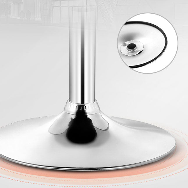 Sgabello da cuscino in pelle bassa in metallo in metallo scandinavo con base di ferro per bar