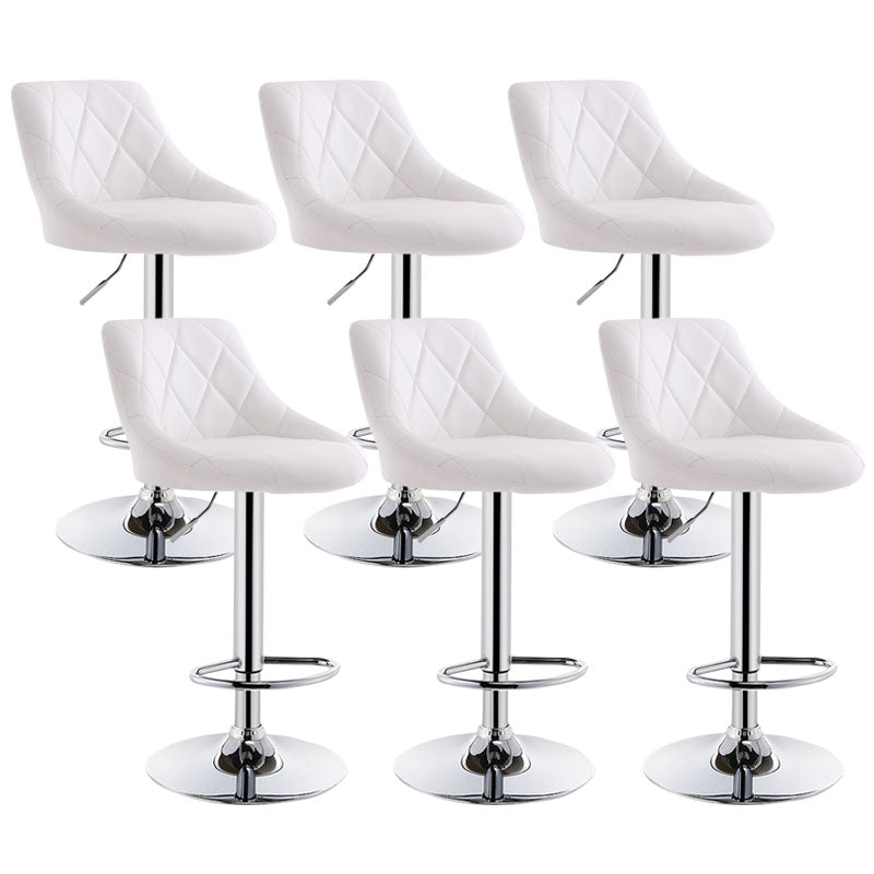 Sgabello da cuscino in pelle bassa in metallo in metallo scandinavo con base di ferro per bar