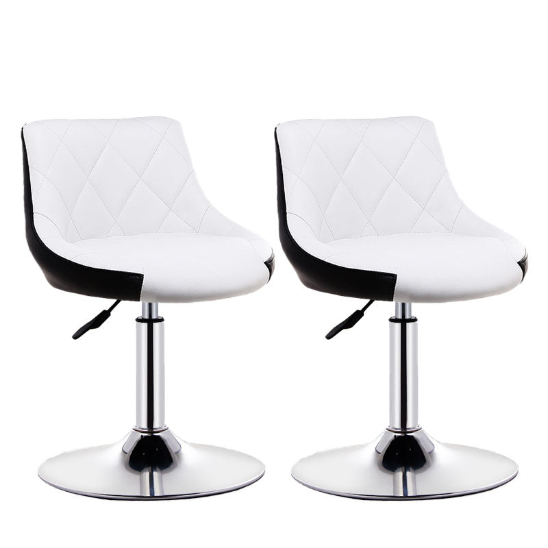 Sgabello da cuscino in pelle bassa in metallo in metallo scandinavo con base di ferro per bar