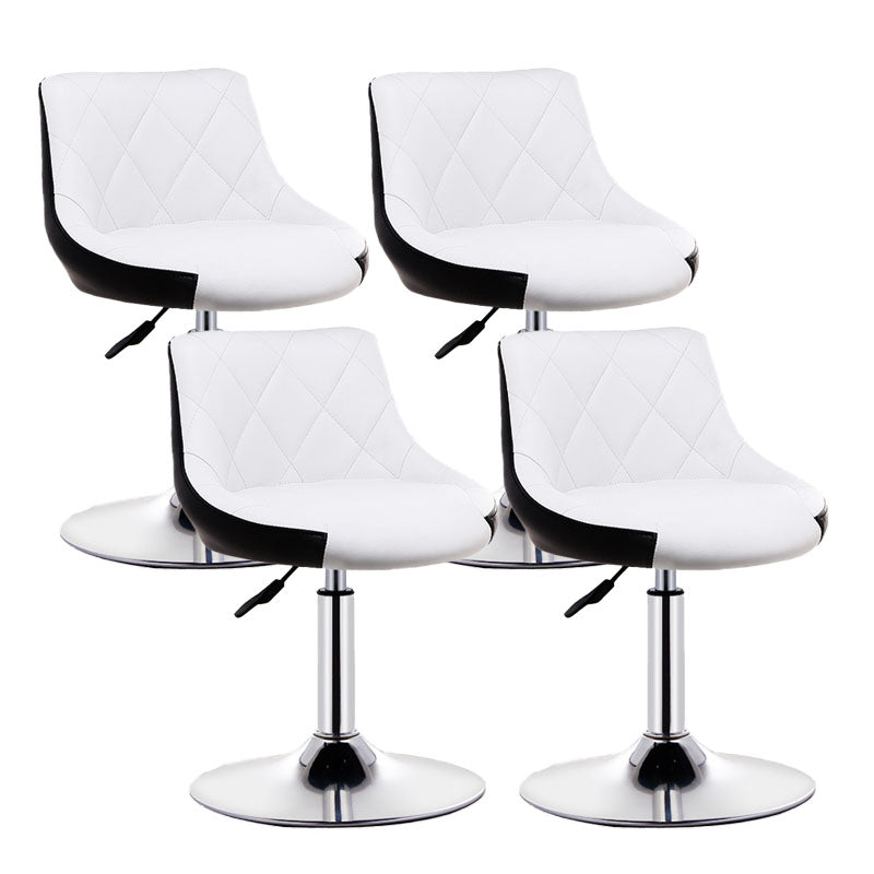 Sgabello da cuscino in pelle bassa in metallo in metallo scandinavo con base di ferro per bar