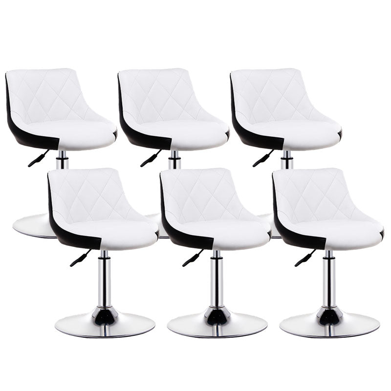 Sgabello da cuscino in pelle bassa in metallo in metallo scandinavo con base di ferro per bar