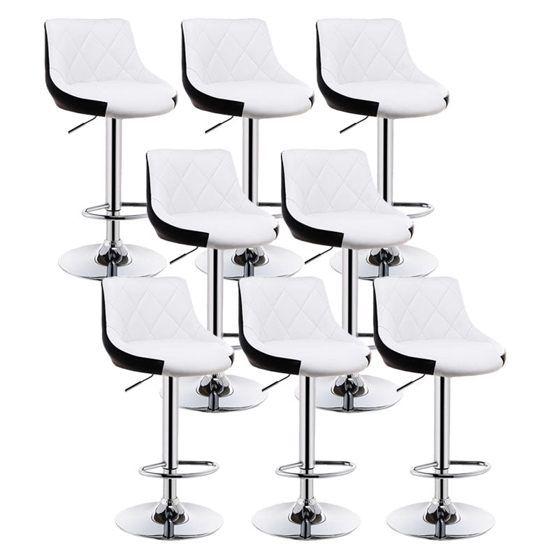 Sgabello da cuscino in pelle bassa in metallo in metallo scandinavo con base di ferro per bar