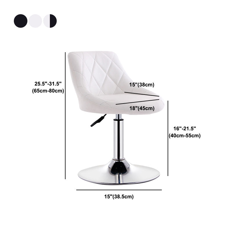 Sgabello da cuscino in pelle bassa in metallo in metallo scandinavo con base di ferro per bar