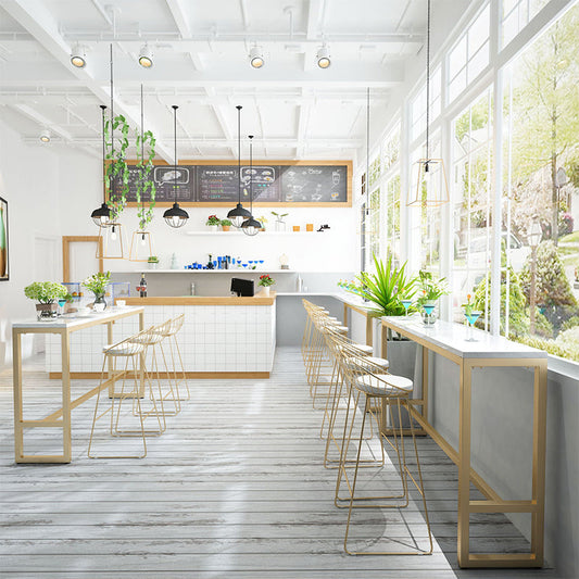 Tavolo da bar in stile glam tavolo da pranzo a barra di colore bianco per soggiorno