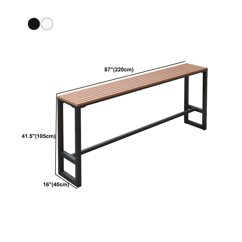Tavolo da bar in stile industriale rettangolo di bistrot legno da bar con poggiapiedi