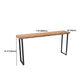 Industrial Style Rectangle Bar Table Solid Wood Bistro Bar Desk