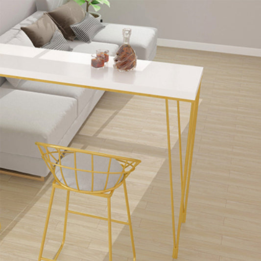 Tavolo da bar rettangolo in stile glam tavolo da pranzo in legno solido con 4 gambe