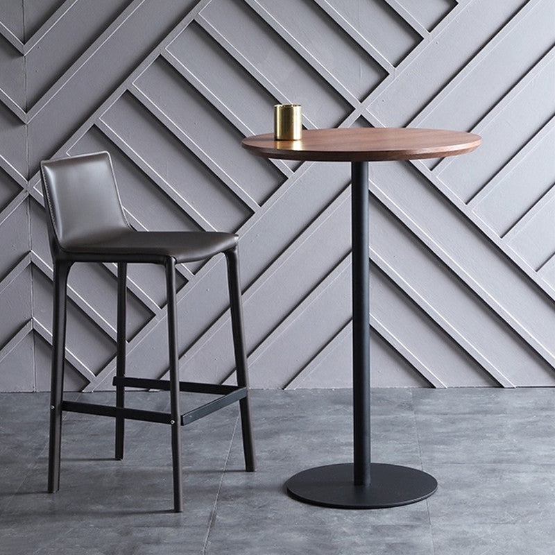 Tavolo da bar industriale in legno massello Tavolo da pranzo rotondo per cucina soggiorno