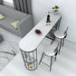 Specialty Pub Table Glam Bar Height Stone Top Bar Table for Living Room