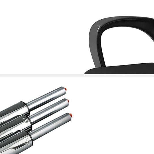 Silla de oficina de microfibra de conferencia negra contemporánea de brazo trasero