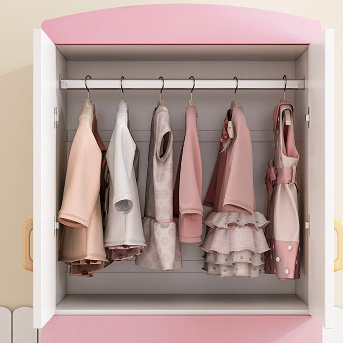 Contemporary Style Wooden Wardrobe White Colour Wardrobe Closet for Home Clearhalo 'Armoires & Wardrobes' 'armoires_wardrobes' 'Bedroom Furniture' 'furn' 'furn_armoires_wardrobes' 'Furniture' 6023184