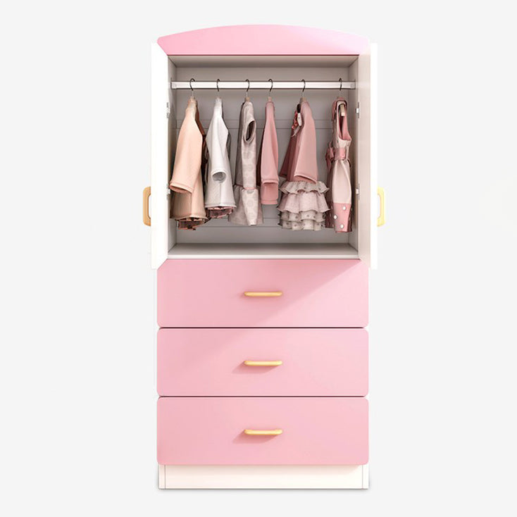 Contemporary Style Wooden Wardrobe White Colour Wardrobe Closet for Home Clearhalo 'Armoires & Wardrobes' 'armoires_wardrobes' 'Bedroom Furniture' 'furn' 'furn_armoires_wardrobes' 'Furniture' 6023188
