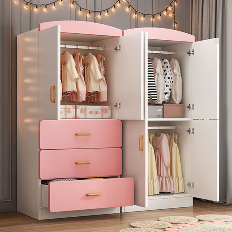 Contemporary Style Wooden Wardrobe White Colour Wardrobe Closet for Home Clearhalo 'Armoires & Wardrobes' 'armoires_wardrobes' 'Bedroom Furniture' 'furn' 'furn_armoires_wardrobes' 'Furniture' 6023193