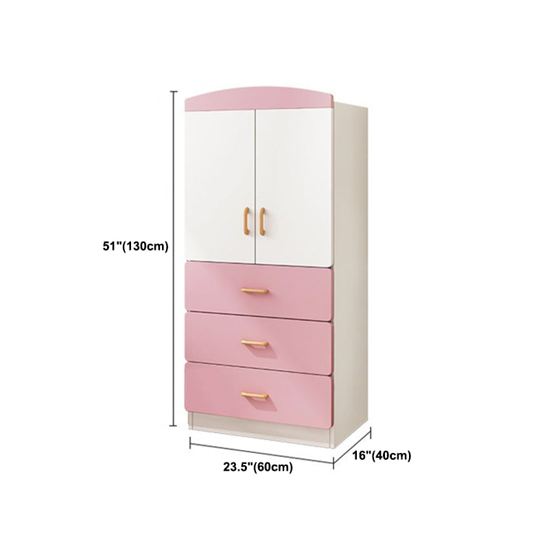 Contemporary Style Wooden Wardrobe White Colour Wardrobe Closet for Home Clearhalo 'Armoires & Wardrobes' 'armoires_wardrobes' 'Bedroom Furniture' 'furn' 'furn_armoires_wardrobes' 'Furniture' 6023195
