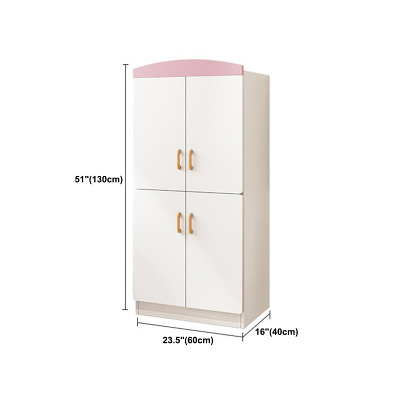 Contemporary Style Wooden Wardrobe White Colour Wardrobe Closet for Home Clearhalo 'Armoires & Wardrobes' 'armoires_wardrobes' 'Bedroom Furniture' 'furn' 'furn_armoires_wardrobes' 'Furniture' 6023196
