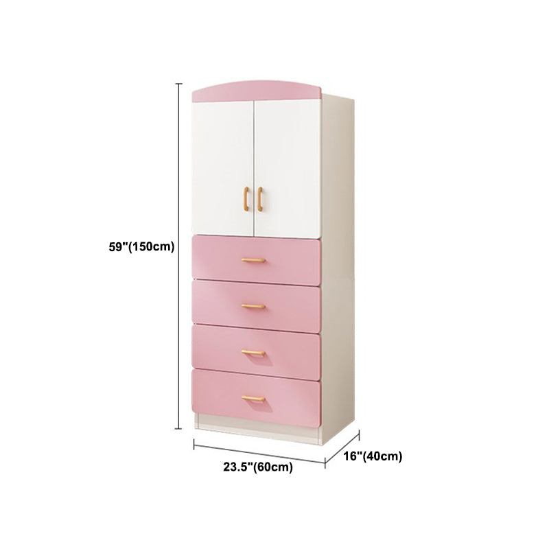Contemporary Style Wooden Wardrobe White Colour Wardrobe Closet for Home Clearhalo 'Armoires & Wardrobes' 'armoires_wardrobes' 'Bedroom Furniture' 'furn' 'furn_armoires_wardrobes' 'Furniture' 6023197
