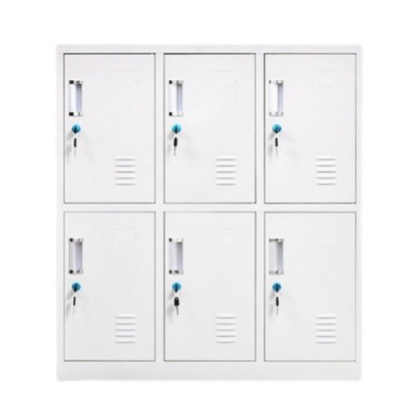 Metal Non-Hanging Armoire Modern Storage Cabinet with Hinged Doors White 6 Clearhalo 'Armoires & Wardrobes' 'armoires_wardrobes' 'Bedroom Furniture' 'furn' 'furn_armoires_wardrobes' 'Furniture' 6023199