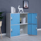 Metal Non-Hanging Armoire Modern Storage Cabinet with Hinged Doors Blue 4 Clearhalo 'Armoires & Wardrobes' 'armoires_wardrobes' 'Bedroom Furniture' 'furn' 'furn_armoires_wardrobes' 'Furniture' 6023206