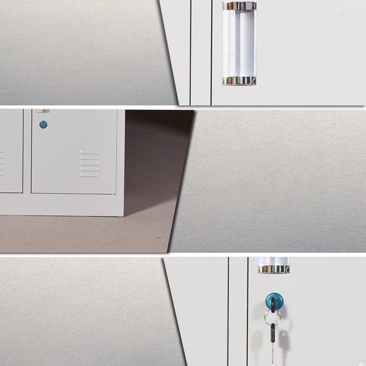 Metal Non-Hanging Armoire Modern Storage Cabinet with Hinged Doors Clearhalo 'Armoires & Wardrobes' 'armoires_wardrobes' 'Bedroom Furniture' 'furn' 'furn_armoires_wardrobes' 'Furniture' 6023215