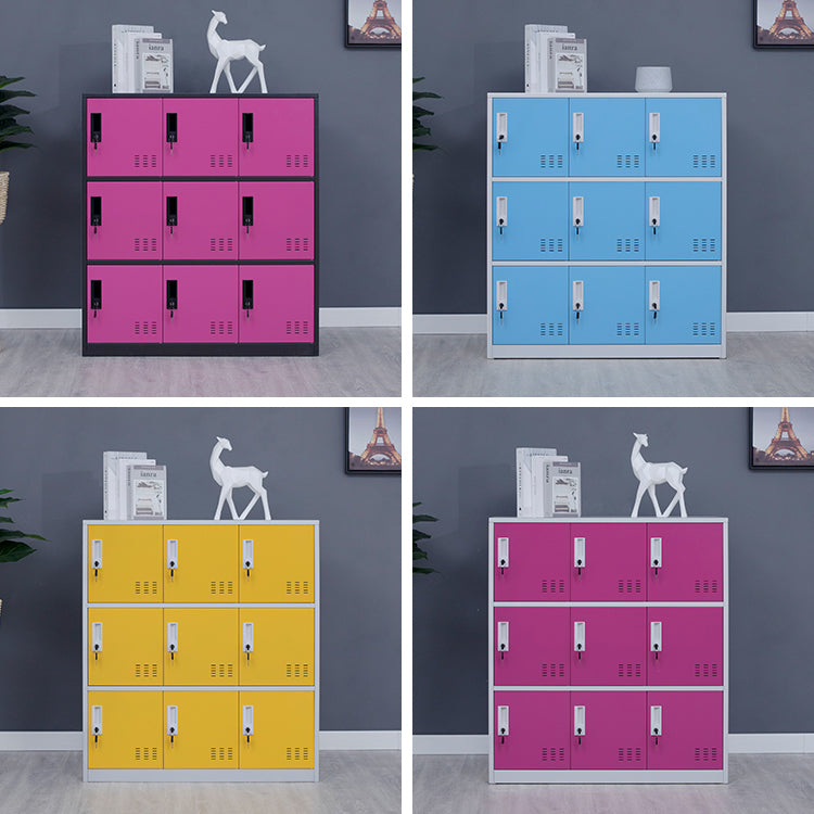 Metal Non-Hanging Armoire Modern Storage Cabinet with Hinged Doors Clearhalo 'Armoires & Wardrobes' 'armoires_wardrobes' 'Bedroom Furniture' 'furn' 'furn_armoires_wardrobes' 'Furniture' 6023224