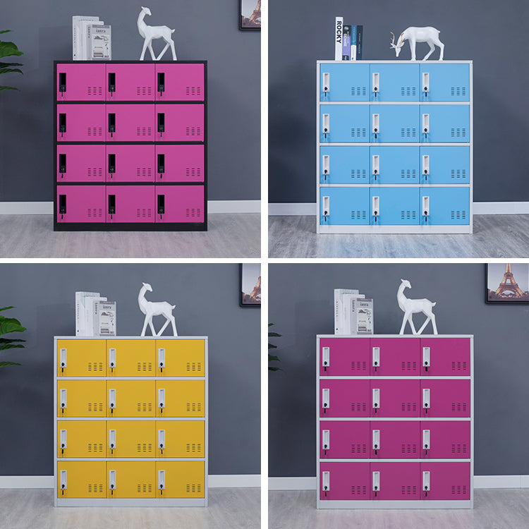 Metal Non-Hanging Armoire Modern Storage Cabinet with Hinged Doors Clearhalo 'Armoires & Wardrobes' 'armoires_wardrobes' 'Bedroom Furniture' 'furn' 'furn_armoires_wardrobes' 'Furniture' 6023225