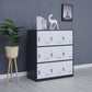 Modern Storage Cabinet with Hinged Doors Metal Non-Hanging Armoire for Bathroom
