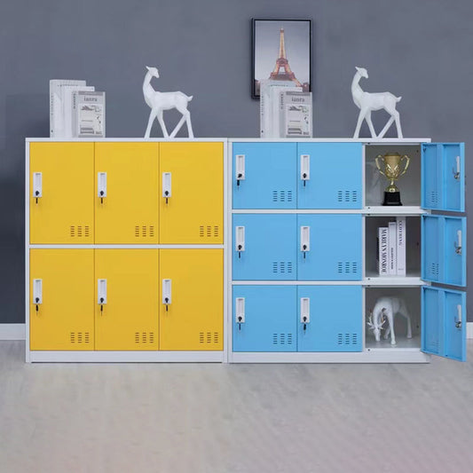 Modern Storage Cabinet with Hinged Doors Metal Non-Hanging Armoire for Bathroom