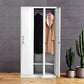 Contemporary White Wardrobe Cabinet Steel Wardrobe Armoire for Home