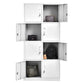 Contemporary White Wardrobe Cabinet Steel Wardrobe Armoire for Home