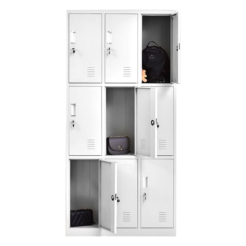 Contemporary White Wardrobe Cabinet Steel Wardrobe Armoire for Home