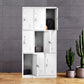 Contemporary White Wardrobe Cabinet Steel Wardrobe Armoire for Home