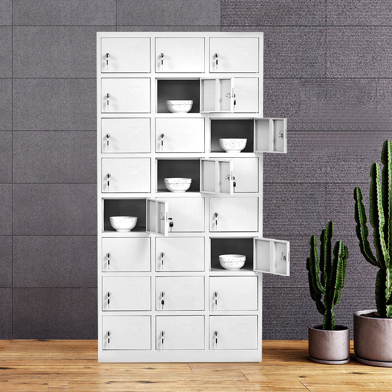 Contemporary White Wardrobe Cabinet Steel Wardrobe Armoire for Home