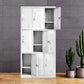 Contemporary White Wardrobe Cabinet Steel Wardrobe Armoire for Home