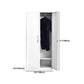 Contemporary White Wardrobe Cabinet Steel Wardrobe Armoire for Home