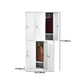 Contemporary White Wardrobe Cabinet Steel Wardrobe Armoire for Home
