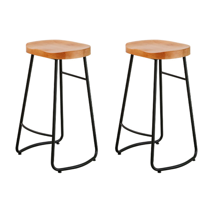 Modern 1/2/5 Pieces Wood Bar Table Set Rectangle Bar Table with High Stools for Kitchen Black 30"H Stools (Set of 2) Clearhalo 'Bar Furniture' 'furn' 'furn_home_bar_bar_sets' 'Furniture' 'Home Bars & Bar Sets' 'home_bar_bar_sets' 'Kitchen & Dining Furniture' 6023483