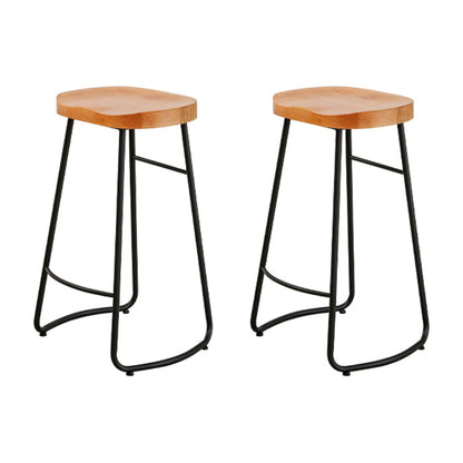 Modern 1/2/5 Pieces Wood Bar Table Set Rectangle Bar Table with High Stools for Kitchen Black 30"H Stools (Set of 2) Clearhalo 'Bar Furniture' 'furn' 'furn_home_bar_bar_sets' 'Furniture' 'Home Bars & Bar Sets' 'home_bar_bar_sets' 'Kitchen & Dining Furniture' 6023483