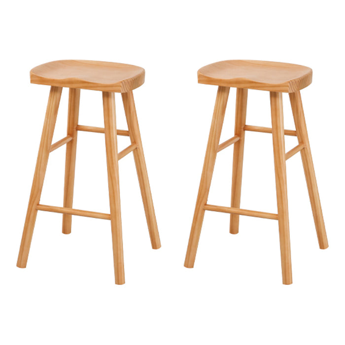 Modern 1/2/5 Pieces Wood Bar Table Set Rectangle Bar Table with High Stools for Kitchen Brown 30"H Stools (Set of 2) Clearhalo 'Bar Furniture' 'furn' 'furn_home_bar_bar_sets' 'Furniture' 'Home Bars & Bar Sets' 'home_bar_bar_sets' 'Kitchen & Dining Furniture' 6023484
