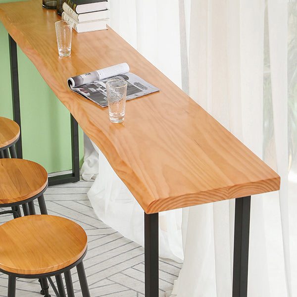 Modern 1/2/5 Pieces Wood Bar Table Set Rectangle Bar Table with High Stools for Kitchen Clearhalo 'Bar Furniture' 'furn' 'furn_home_bar_bar_sets' 'Furniture' 'Home Bars & Bar Sets' 'home_bar_bar_sets' 'Kitchen & Dining Furniture' 6023491