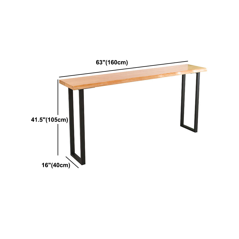 Modern 1/2/5 Pieces Wood Bar Table Set Rectangle Bar Table with High Stools for Kitchen Clearhalo 'Bar Furniture' 'furn' 'furn_home_bar_bar_sets' 'Furniture' 'Home Bars & Bar Sets' 'home_bar_bar_sets' 'Kitchen & Dining Furniture' 6023500