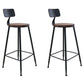 Industrial 1/2/5/6 Pieces Solid Wood Bar Table Set Rectangular Counter Set for Home Use Black 30"H Stools (Set of 2) Clearhalo 'Bar Furniture' 'furn' 'furn_home_bar_bar_sets' 'Furniture' 'Home Bars & Bar Sets' 'home_bar_bar_sets' 'Kitchen & Dining Furniture' 6023508